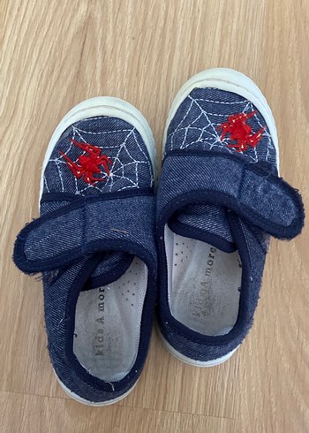 27 Beden Koyu Mavi Denim Erkek Çocuk Spor Ayakkabı kreş ayakkabısı