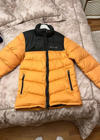 Columbia Sarı Siyah Fermuarlı Erkek Mont