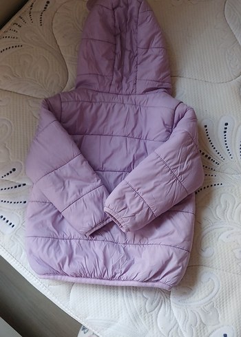 HelloBaby Basic Kulaklı Kapüşonlu Mor Mont içi polarlı - Görsel 6