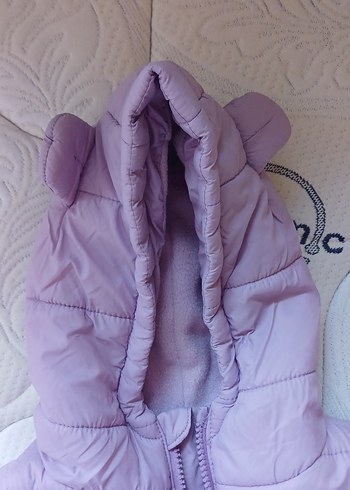 HelloBaby Basic Kulaklı Kapüşonlu Mor Mont içi polarlı - Görsel 7