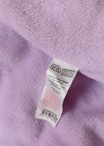 HelloBaby Basic Kulaklı Kapüşonlu Mor Mont içi polarlı - Görsel 4