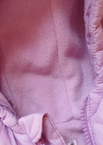 HelloBaby Basic Kulaklı Kapüşonlu Mor Mont içi polarlı - Görsel 8