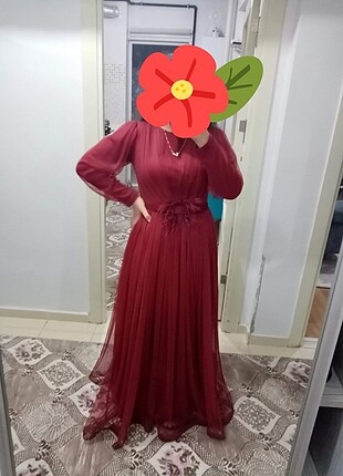 40 Beden bordo Renk Elbise