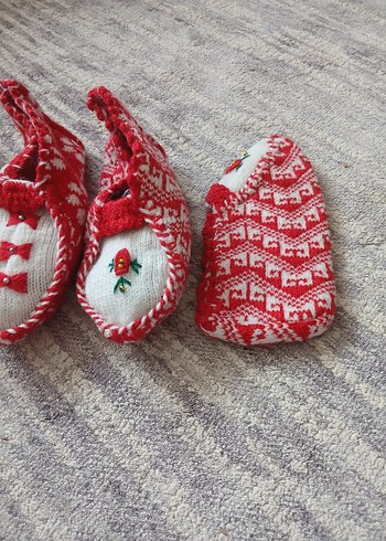 diğer Beden kırmızı Renk Renkli Nakışlı Örgü Botlar patik çetik