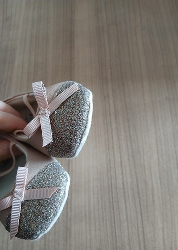 18 numara Pembe Simli Kız Çocuk Babet - Görsel 6