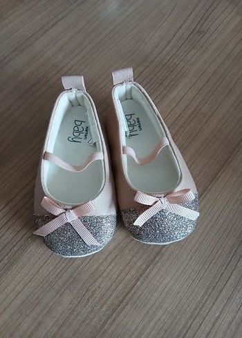 18 numara Pembe Simli Kız Çocuk Babet - Görsel 4