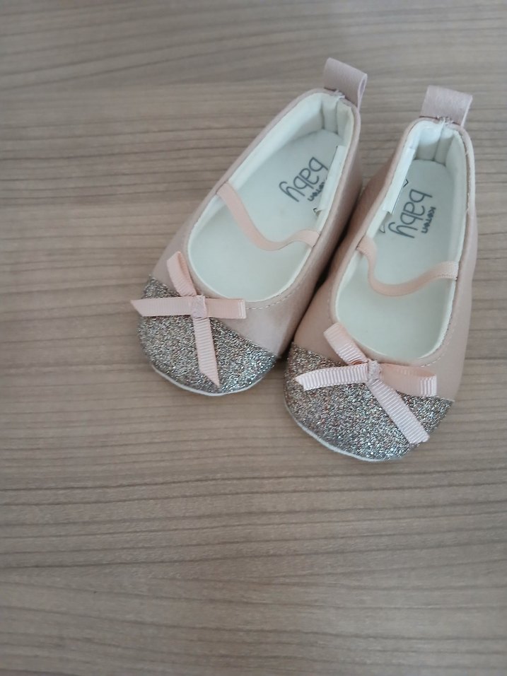 18 numara Pembe Simli Kız Çocuk Babet - Görsel 3