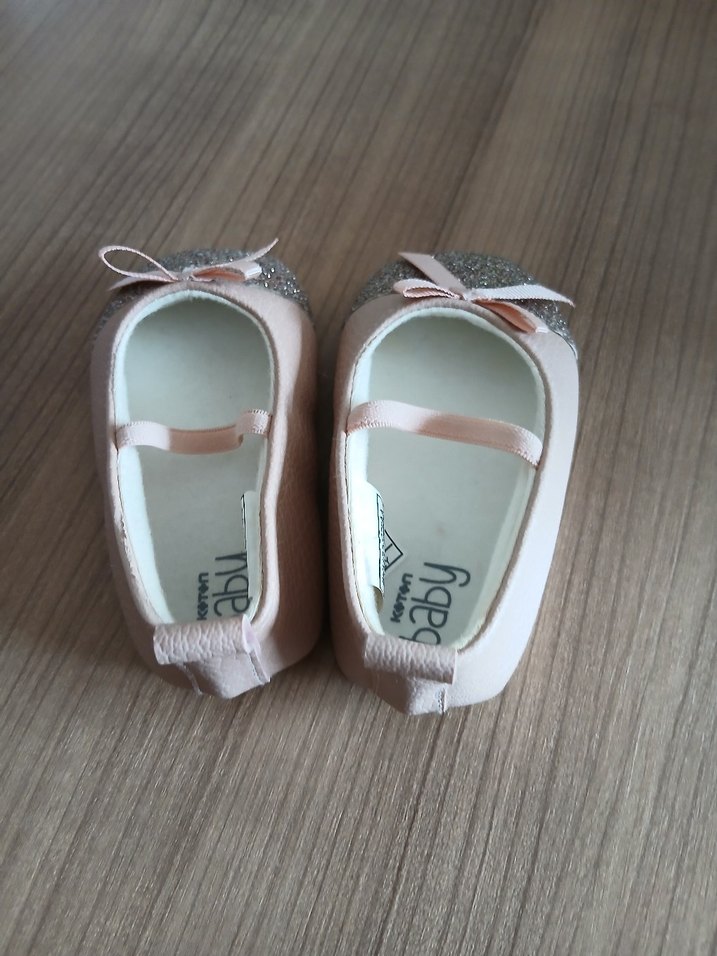 18 numara Pembe Simli Kız Çocuk Babet - Görsel 2