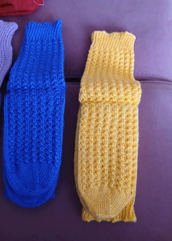 Renkli Örgü Çorab patik çetik - Görsel 2