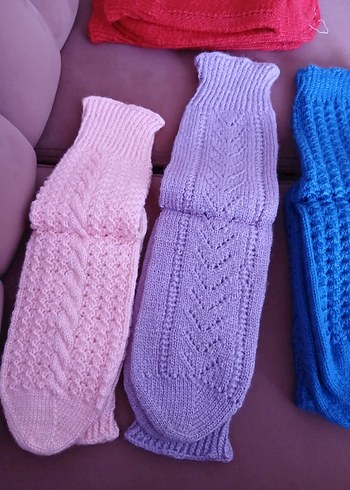 Renkli Örgü Çorab patik çetik - Görsel 3