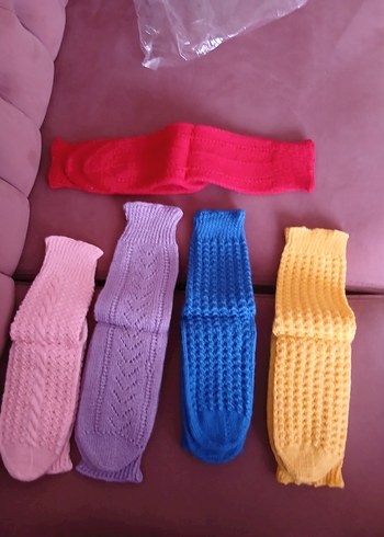 Renkli Örgü Çorab patik çetik - Görsel 5