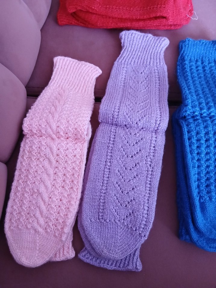 Renkli Örgü Çorab patik çetik - Görsel 3