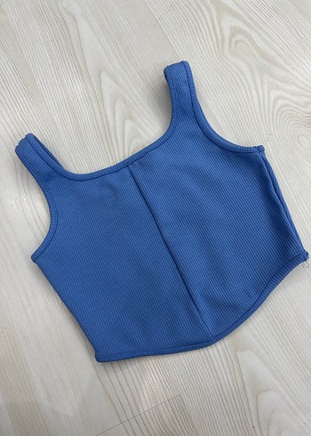 m Beden mavi Renk WASSO HAPPİNESS İSTANBUL CROP BLUZ