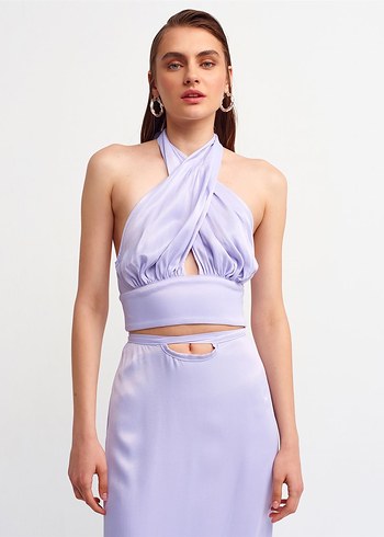 DİLVİN BPYUNDAN BAĞLAMALI CROP TOP - Görsel 3