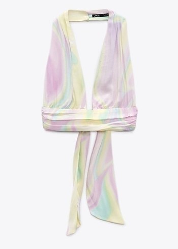 Zara ZARA SATEN CROP TOP