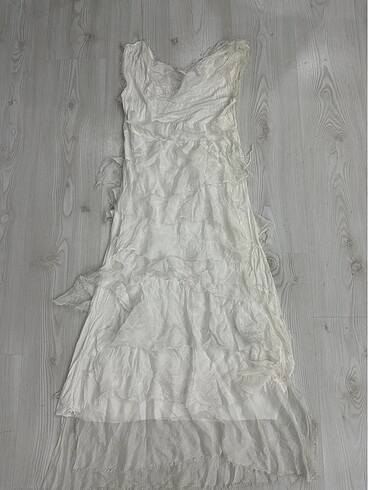 BOHEM STİL İTALYAN KAT KAT İPEK ELBİSE - Görsel 11