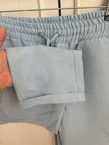 40 Beden mavi Renk Koton Duble Paça Pantolon