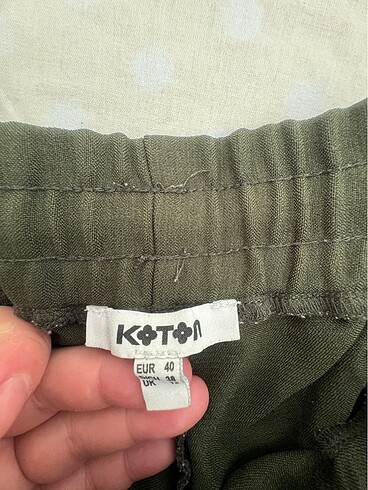 40 Beden haki Renk Koton Duble Paça Pantolon