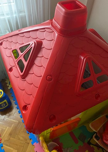 Kırmızı Kaydıraklı Çocuk Oyun Evi - Görsel 4