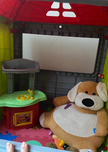 Kırmızı Kaydıraklı Çocuk Oyun Evi - Görsel 6