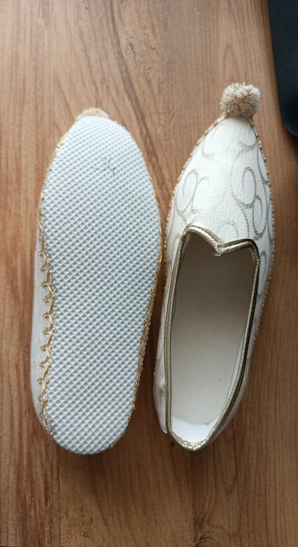 Düğün için Beyaz Nakışlı Erkek Espadril - Görsel 3