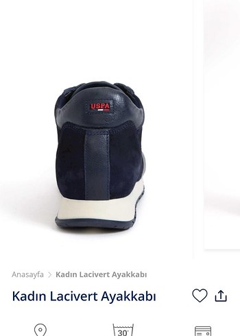 U.S. Polo Assn. Lacivert Spor Ayakkabı