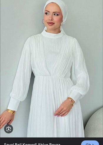 Beyaz Piliseli Uzun nikah elbisesi