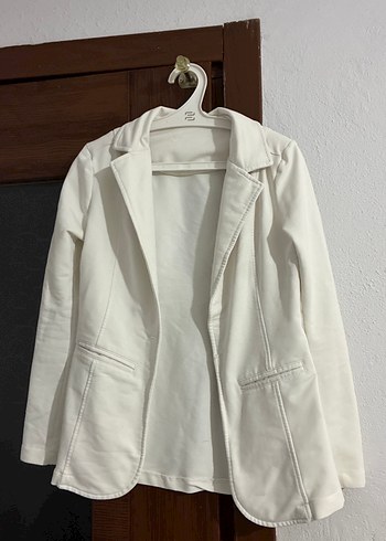 Mango Ekru Minimal Blazer Ceket
