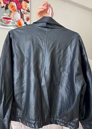 Diğer Siyah Deri Biker Ceket