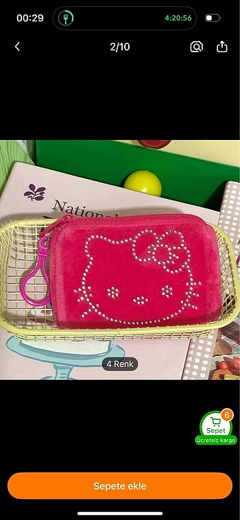 Hello Kitty peluş cüzdan