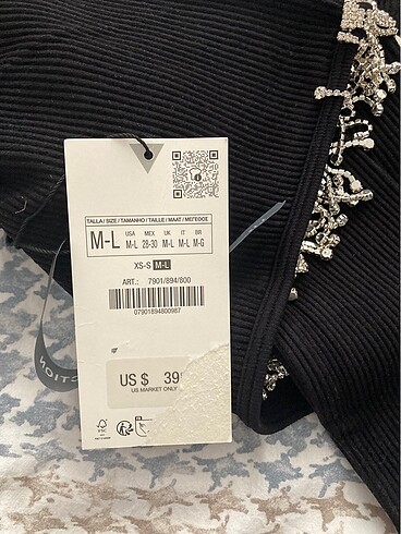 Zara parlak taşlı dikişsiz crop top - Görsel 6