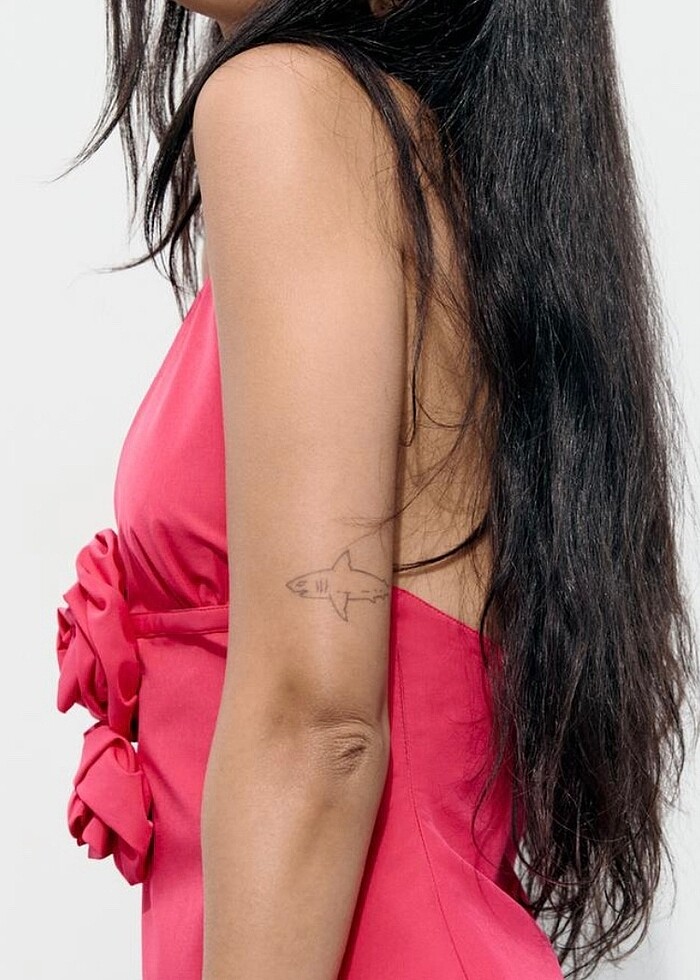 Zara çiçek tasarımlı bluz fuşya - Görsel 4