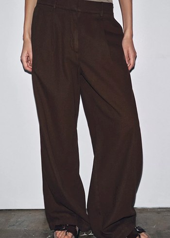 Zara kahverengi jogger zw collectıon pantolon - Görsel 2