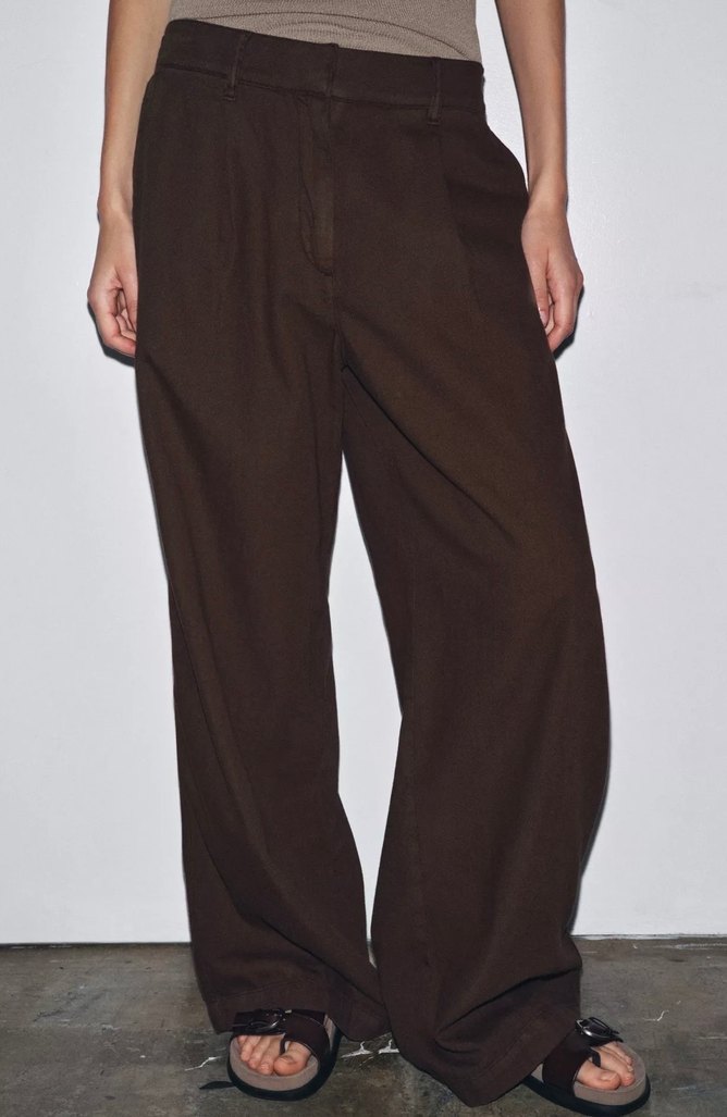 Zara kahverengi jogger zw collectıon pantolon - Görsel 2
