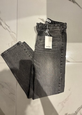 38 Beden Pull and bear orta bel jean gri