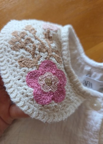 Zara Zara Nakışlı Yakalı Kız Gömlek