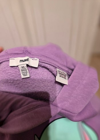 Mor Bugs Bunny Baskılı Kapüşonlu Sweatshirt - Görsel 4