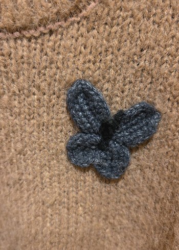 Zara kiz cocuk Kahverengi Örgü kazak - Görsel 3