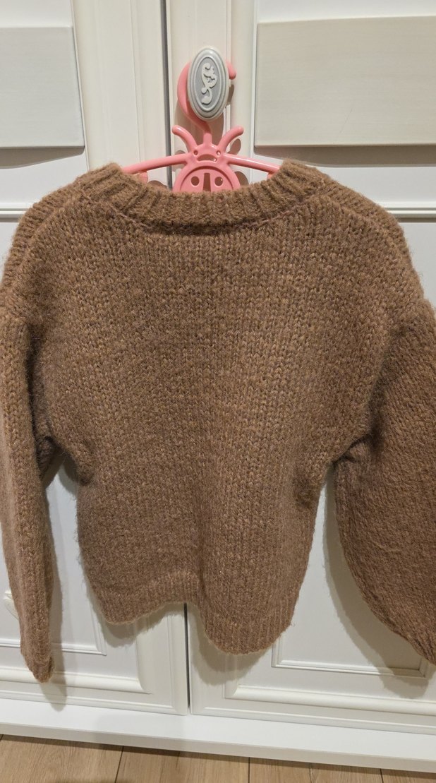 Zara kiz cocuk Kahverengi Örgü kazak - Görsel 4