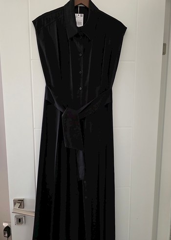 Mango Siyah V Yaka Uzun Elbise - Görsel 2