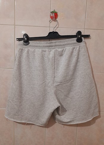 Diğer Gri Rahat Mini Şort W Detaylı