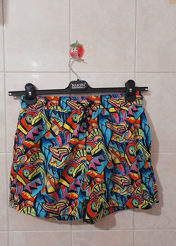 Renkli Bağcıklı Erkek Mini Şort
