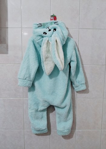 Mavi Peluş Bebek Tulum - Görsel 4