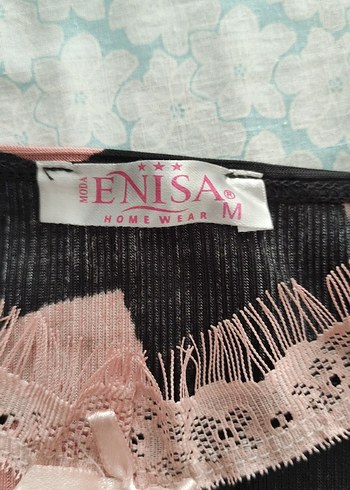 m Beden pembe Renk Pembe Kalp Desenli Kısa Askılı Pijama Takımı
