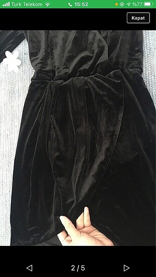 m Beden siyah Renk Simply mini kadife elbise