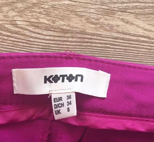 Koton Koton mor kumaş pantolon