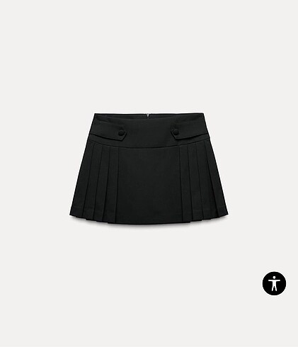 Zara Pileli Şort Etek