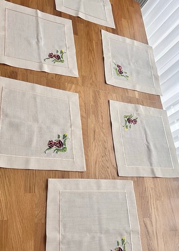 Kanaviçe işleme sofra takımı - Görsel 15