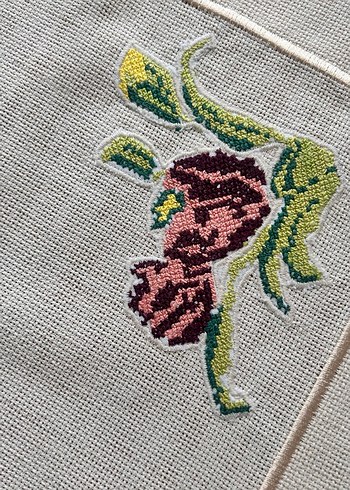 Kanaviçe işleme sofra takımı - Görsel 16