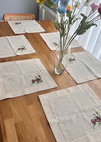 Kanaviçe işleme sofra takımı - Görsel 14